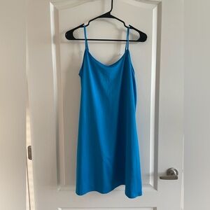 NWT J.Crew Women's Vibrant Blue Built-In Romper Shorts Active Dress - Sz L